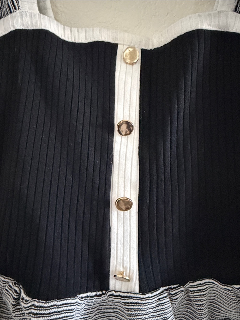 ZARA Black Ruffle-Trim Ribbed Top - Picture 6 of 10